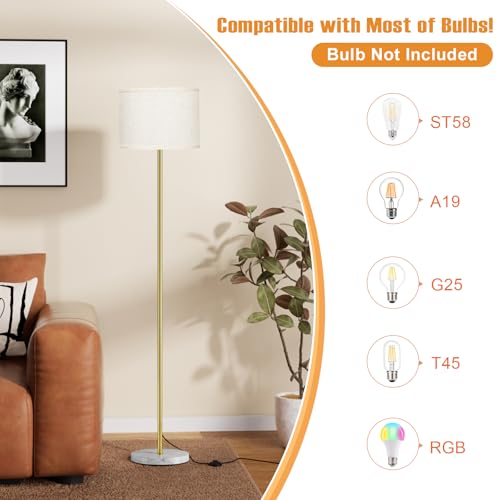 60'' Modern Floor Lamp with Shade
