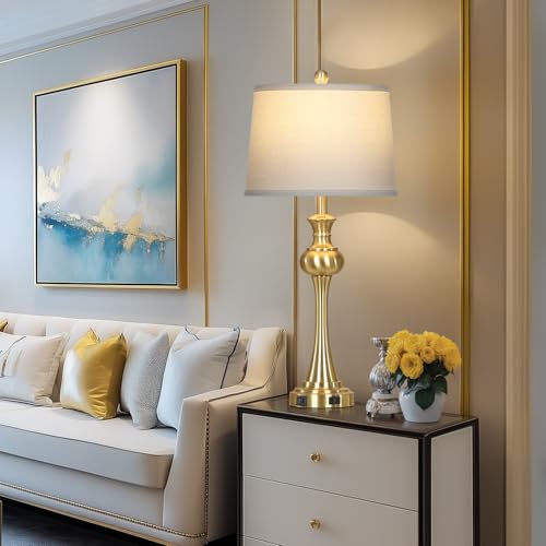 28.75" Gold Table Lamps Modern 3