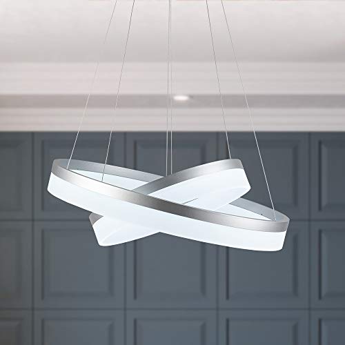 LED Silver Chandeliers Modern Pendant