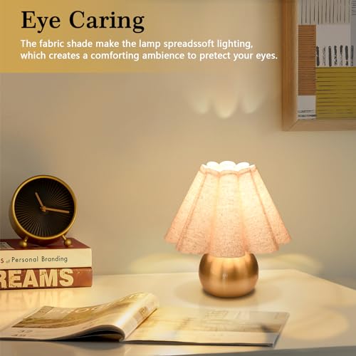 Gold Small Touch Control Table Lamp for Bedroom