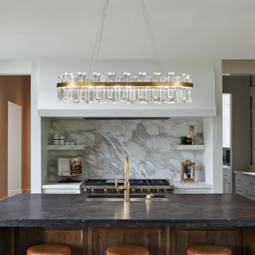 Modern Gold Crystal Chandelier
