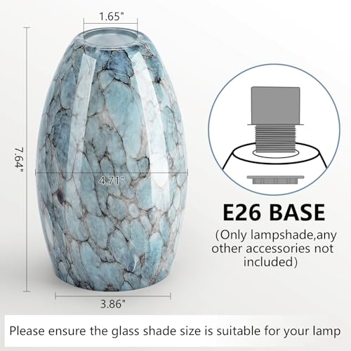 Glass Pendant Lamp Shade Replacement 7.64"H