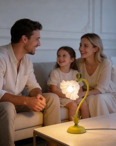 Flower Table Lamp Cute Desk Lamp for Bedroom Home Decor