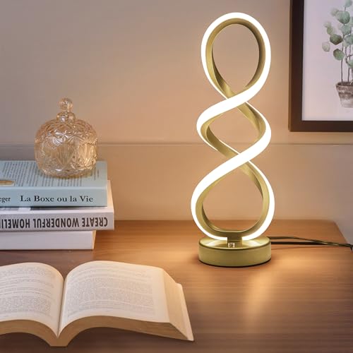 Modern Spiral LED RGB Table Lamp (2 Count)