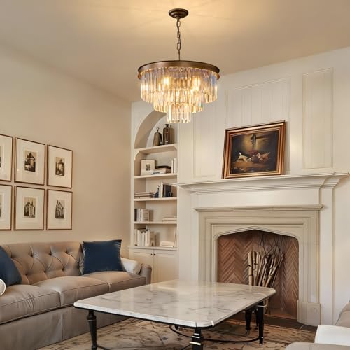 Vintage Antique Crystal Pendant Chandelier