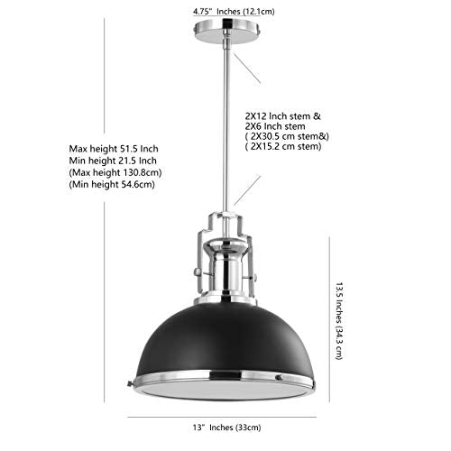 Homer Industrial Dome Pendant 13"