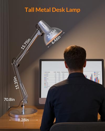 Metal Adjustable Desk Lamp with Clamp