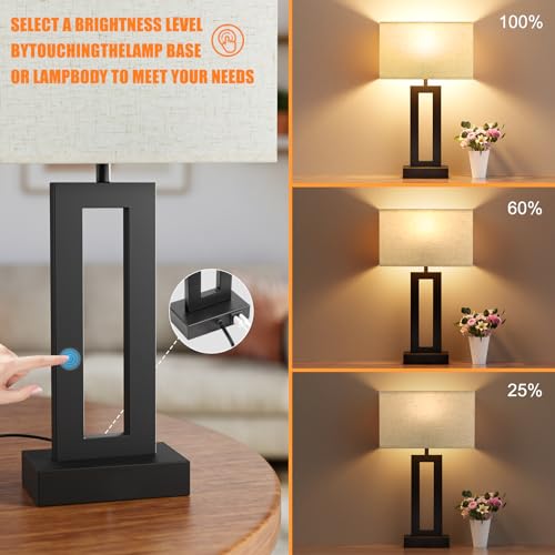 Nightstand Table Lamps for Bedrooms Set of 2 (2 Count)