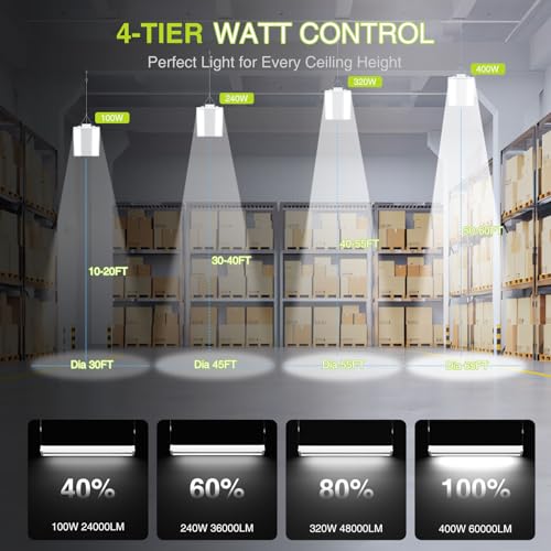 10 Pack 400W Motion Sensor 4FT Linear High Bay LED Shop Light