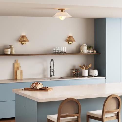 Artisan Mid Century Modern Flush Mount Ceiling Light