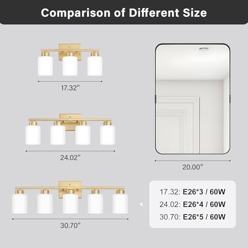Gold Bathroom Light Fixtures Vanity Lights Over Mirror