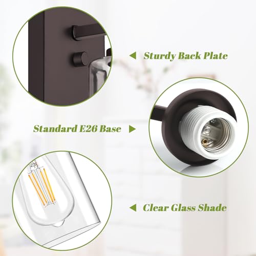 Set of 2 Wall Sconces for Bathroom (2 Count)