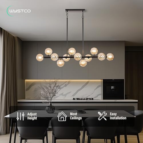 50 Inch Large Glass Globe Sputnik Chandelier