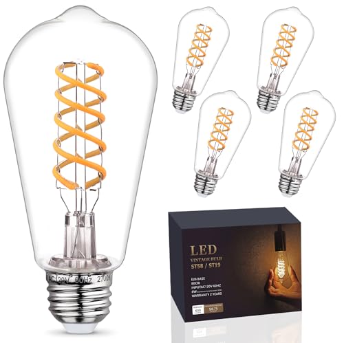 4Pack LED Edison Light Bulbs 60W Equivalent (4 Count)