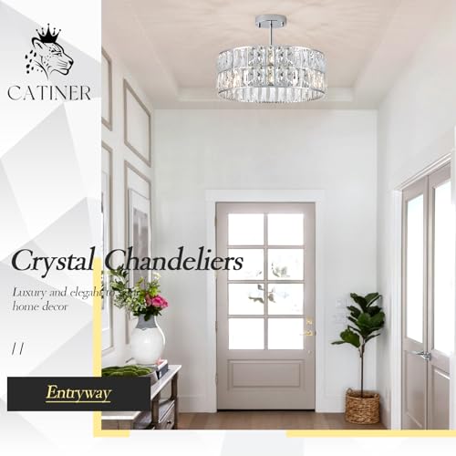 Chrome Crystal Chandelier 18" 6