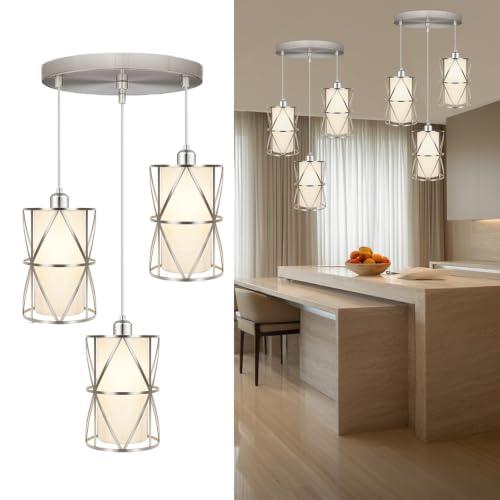 Brushed Nickel 3 Light Chandelier