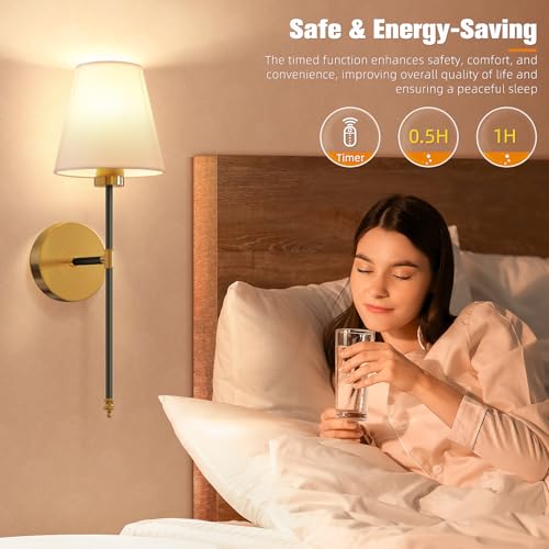 19.9 inch Battery Operated Wall Sconce Set of 2 (2 Count)