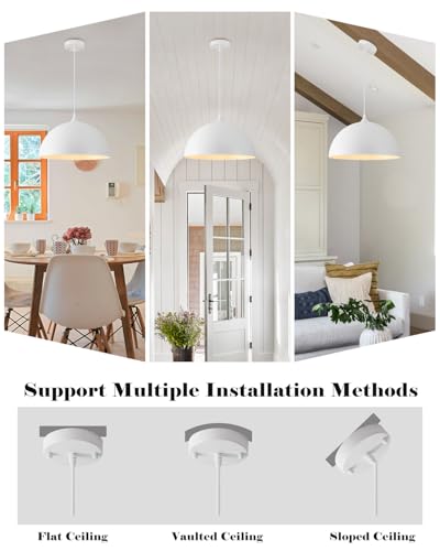 White Pendant Lights Kitchen Island (2 Count)