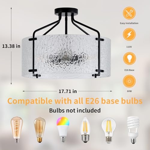 Semi Flush Mount Ceiling Light Fixture