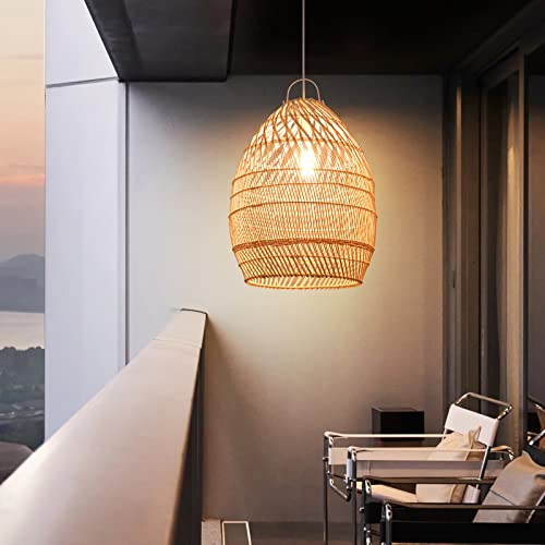 Boho Wicker Chandelier
