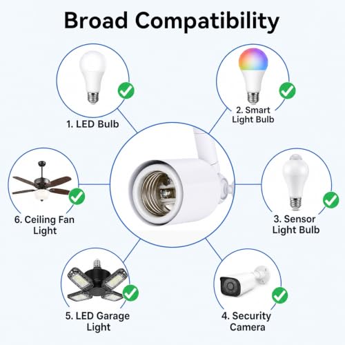 6.7 Inch Light Socket Extender 2 (2 Count)