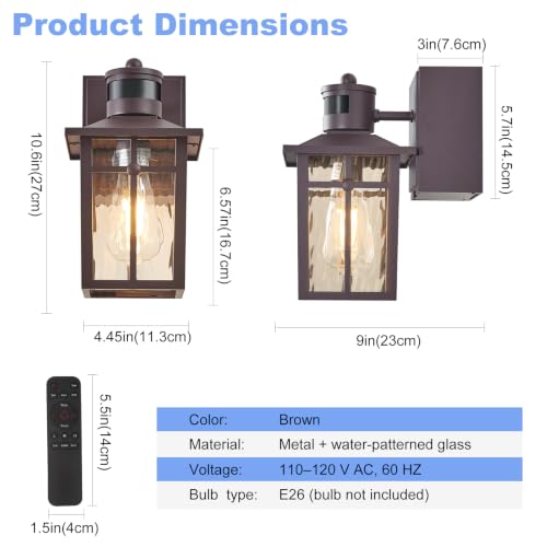 Porch Light with GFCI Outlet with Remote (2 Count)