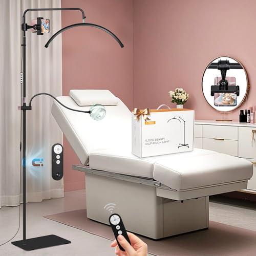 5X 10X Magnifier Half Moon Lash Light with Large Square Base