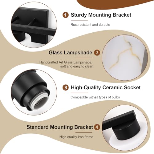 3 Light Bathroom Light Fixtures (3 Count)