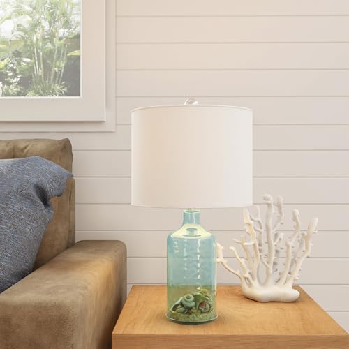 Table Lamp Fillable Clear Glass Lamp with Open Base