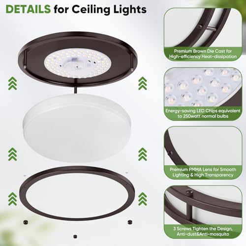 2 Pack 36W LED Ceiling Lights (2 Count)