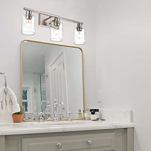 Metal Brushed Nickel 3 Lights Wall Light