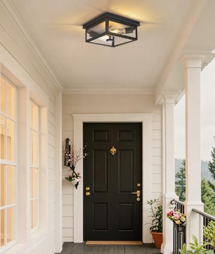 Motion Sensor Outdoor Ceiling Light with Remote