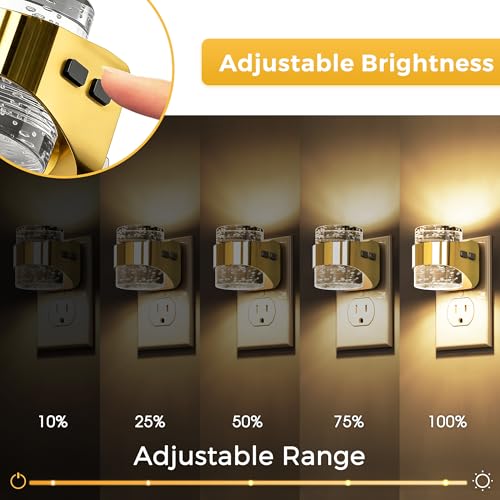 Night Light 2 Pack 3000K Bubble Night Lights Plug into Wall (2 Count)