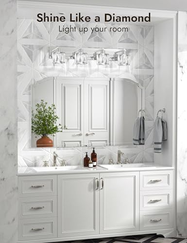 Crystal Vanity Lights for Bathroom (4 Count)
