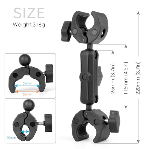 Double Super Clamp Camera Mount Umbrella Clamp for Chair (2 Count)