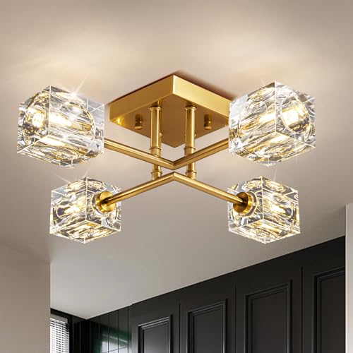 Gold Modern Sputnik Chandelier Ceiling Light Fixtures