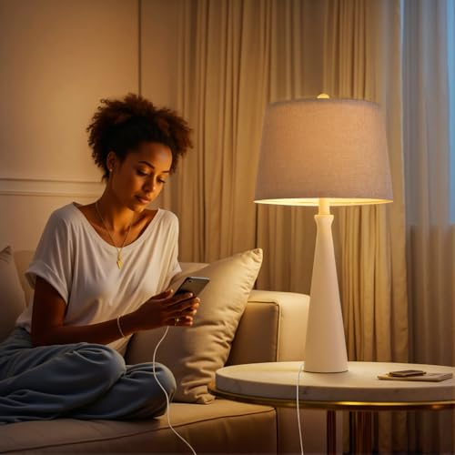 25.75" Modern Table Lamp for Bedroom Set of 2 (2 Count)