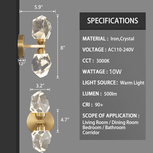 2 Packs Wall Sconces (2 Count)