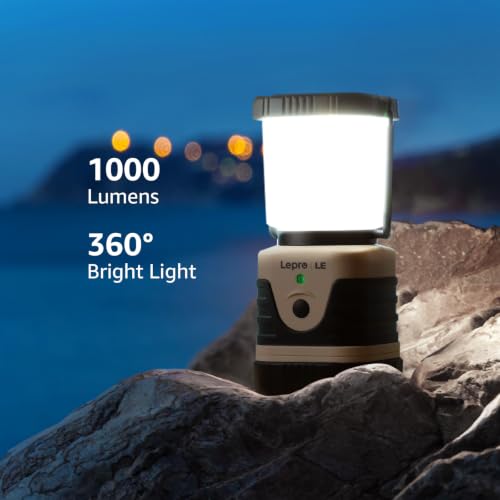 1000LM LED Camping Lantern Rechargeable with 4 Light Modes (2 Count)