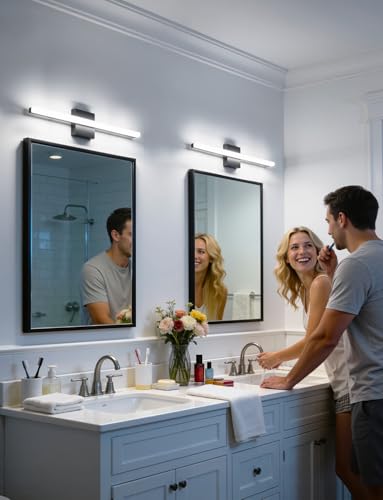 Black Vanity Lights Over Mirror (2 Count)