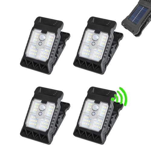 4 Pack 800lm Clip on Solar Lights Outdoor Waterproof (4 Count)
