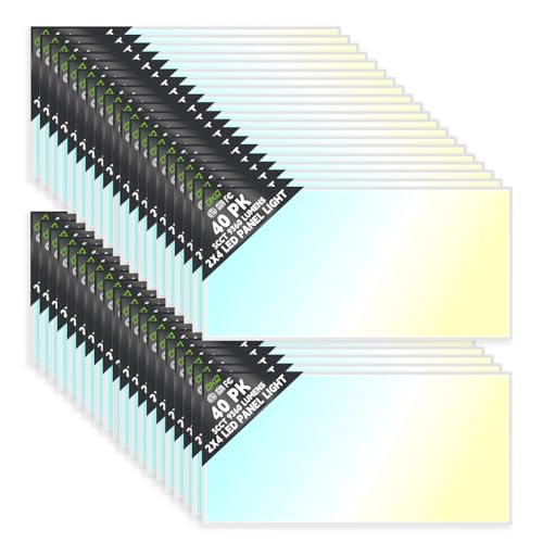 2x4 LED Flat Panel Light Drop Ceiling Office Fixture (40 Count)