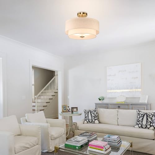 16" Semi Flush Mount Ceiling Light for Bedroom