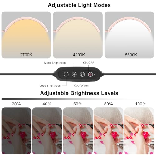 Professional Half Moon LED Desk Light for Nail Techs & Artists