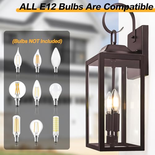 19" Oil Rubbed Bronze Outdoor Wall Lantern 2