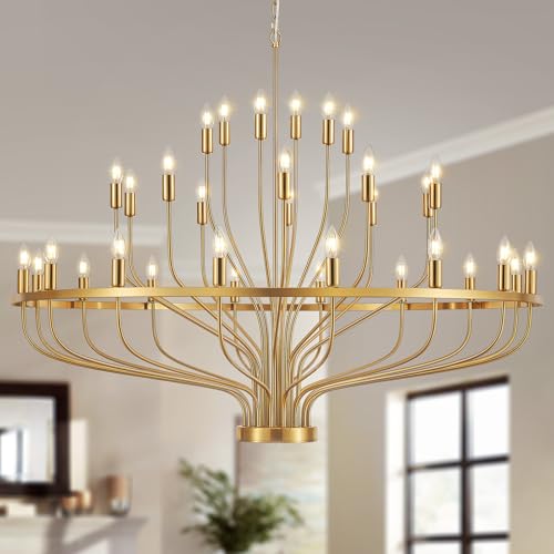 51.2" Large Gold Chandelier