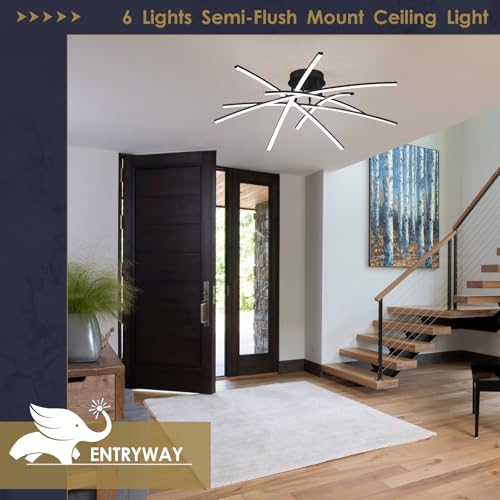 Modern 32.8" LED Chandelier Ceiling Light 6 (6 Count)