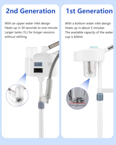 Professional Facial Steamer with 5X LED Magnifying Lamp 3 in 1