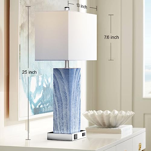 Touch Control Table Lamps with White Fabric Shade Set of 2 (2 Count)