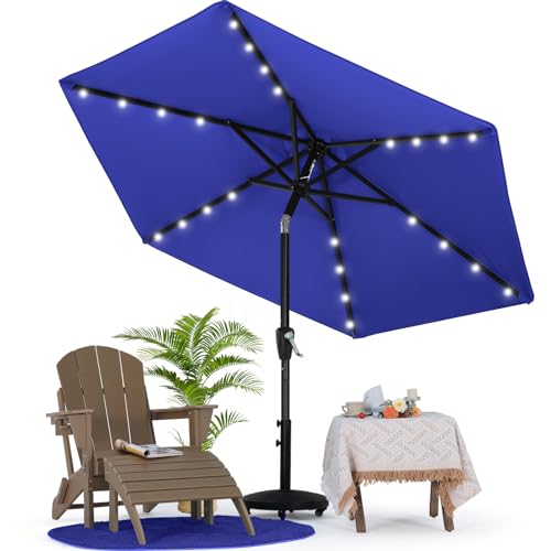 7.5ft Patio Umbrella with Solar Lights